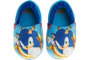 JOSMO SEGA Sonic the Hedgehog 3D Slippers for Kids Cozy Soft House Shoes Knuckles & Sonic Plush Size Toddler Little Kid Big Kid