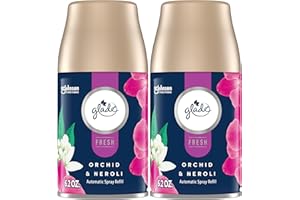Glade Automatic Spray Refill, Air Freshener for Home and Bathroom, Orchid & Neroli, Fresh Collection, 6.2 Oz, 2 Count