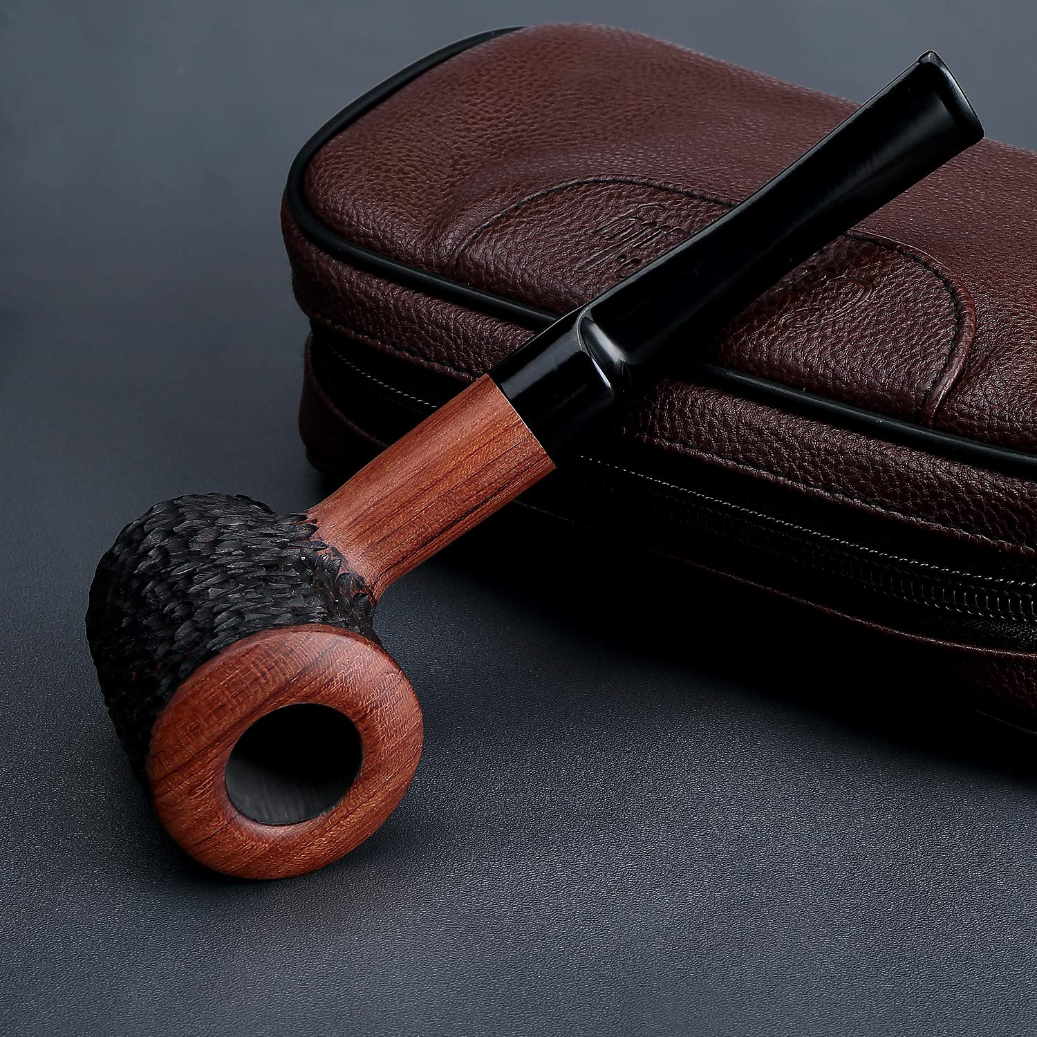 Yannabis Tobacco Pipes, Handmade Carved Smoking Pipe with Accessories