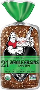 Dave's Killer Bread 21 Whole Grains and Seeds, Whole Grain Organic Bread, 27 oz Loaf