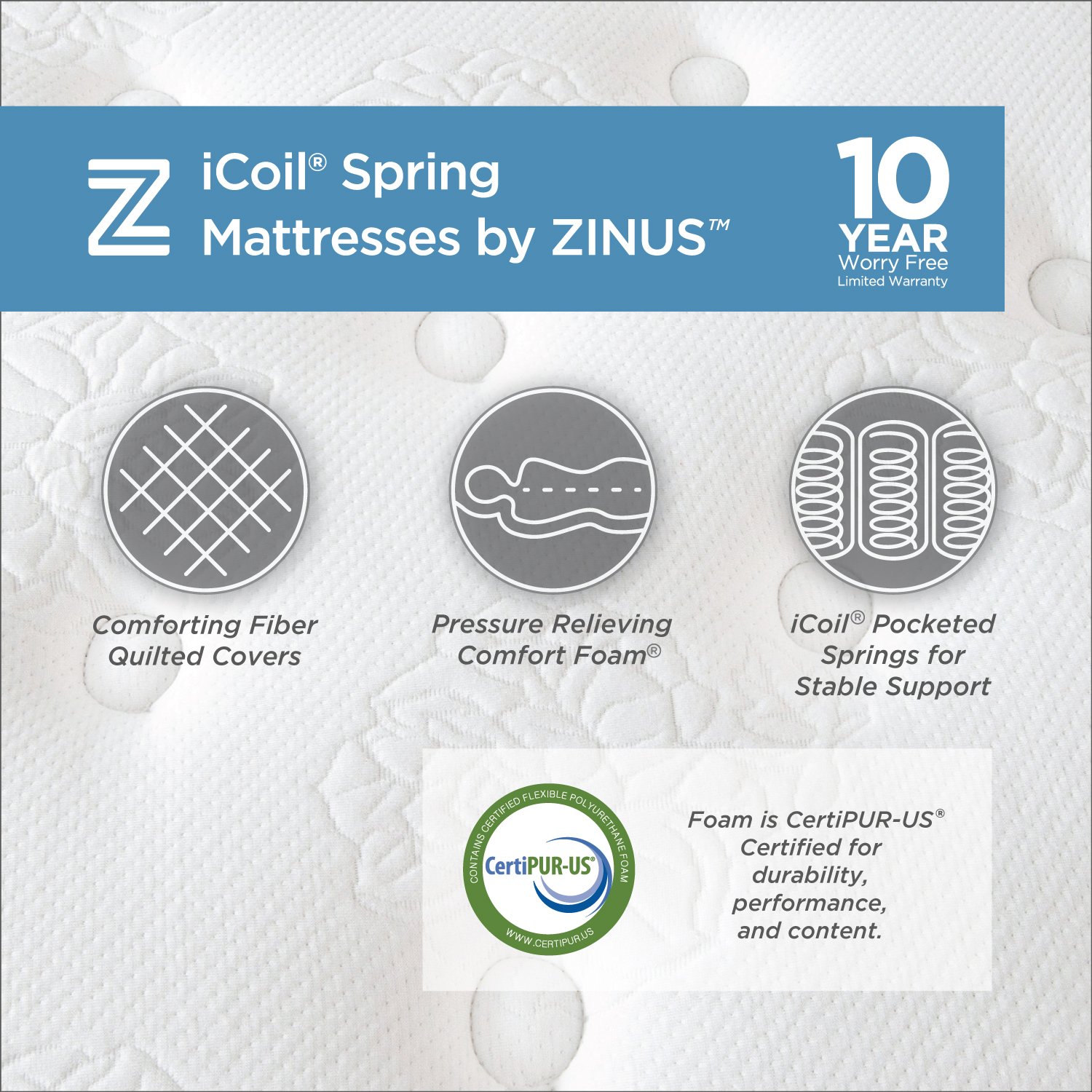 Zinus Classic Spring 10 Inch Mattress, King