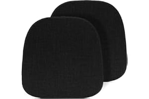 Tromlycs 14x14 Metal Chair Cushions Pads Set of 2 for Tolix Metal Chairs Small Seat Cushions 14 inch Black