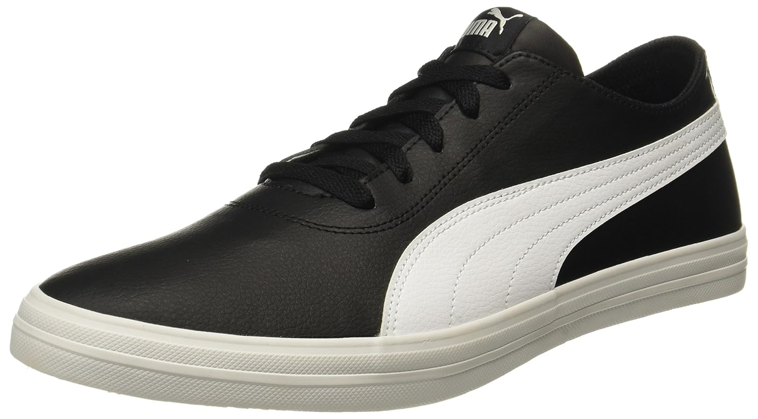 puma black and white sneakers