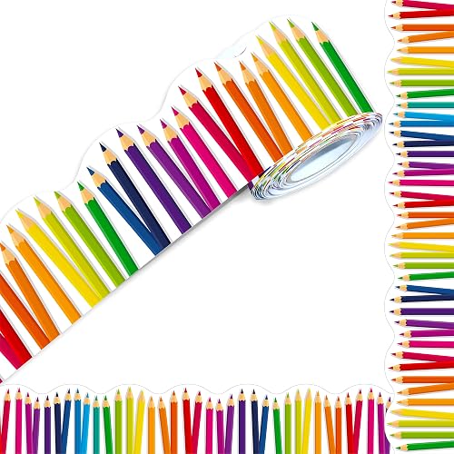 Border Single Ruffle For Learning Board 60 Feet Bulletin Board Borders, Scalloped Rolled Border Trim with ...
