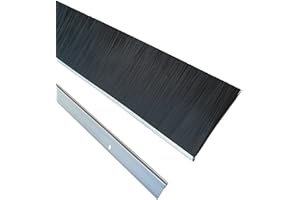 Retsun 6 Sets 39.37 Inches Net Hair 3 Inches Wide Door Brush Sweeps Seal Garage Roll Up Door Brush Durable Easy Mounting (3 Inches, 6)