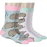 Culture Fly Pusheen The Cat Nah Lazy Adult 2-Pack Crew Socks OSFM