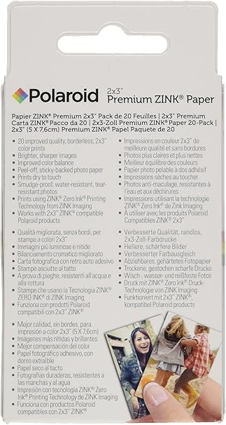 polaroid premium zink photo paper 2x3ʺ