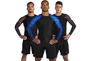Sanabul Essential Long Sleeve Compression Training Rash Guard for MMA BJJ Wrestling Grappling and No Gi Jiu Jitsu rashguard