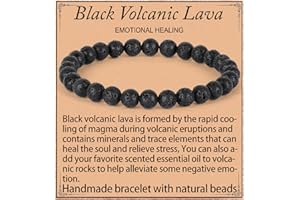 QOGIR Handmade Healing Bracelet, Natural Gem Stone Crystal Elastic Bracelet