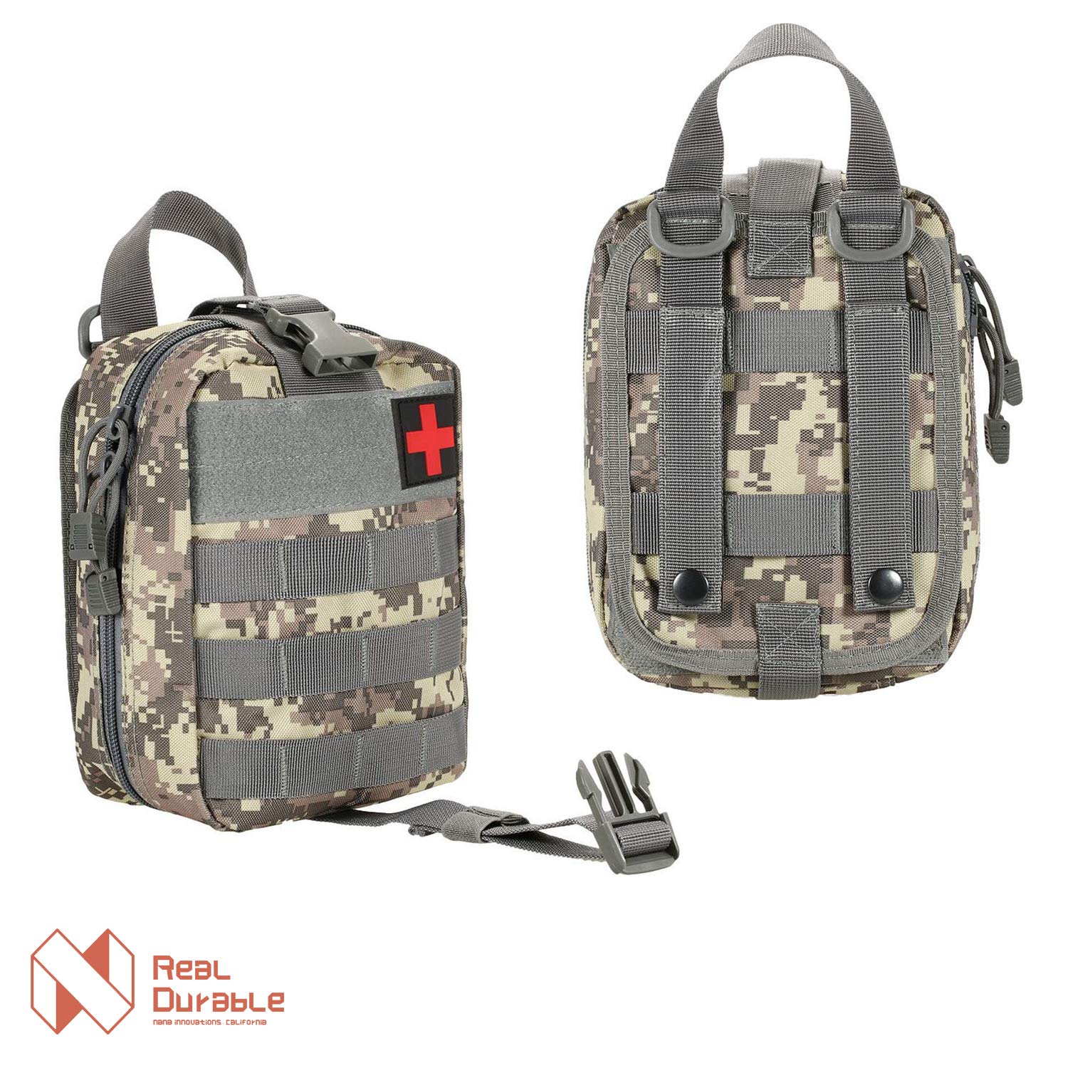 Nana Innovations Medical First Aid Kit Pouch Tactical Medical Bag Molle EMT Outdoor Emergency Survival Pouch (ACU)