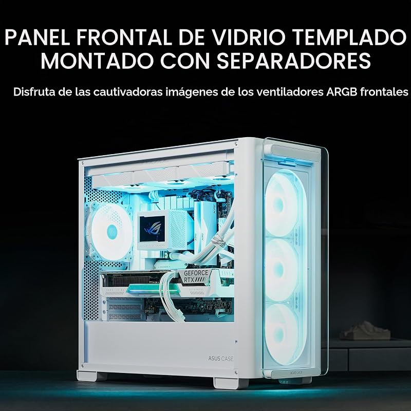 A21 Plus - Chasis mATX (Compatible con disipador de CPU de 165 mm, radiadores de 360 mm, Tarjeta gráfica de 380 mm, Fuente de alimentación ATX, Placa Base con Conector Oculto, Color Blanco)