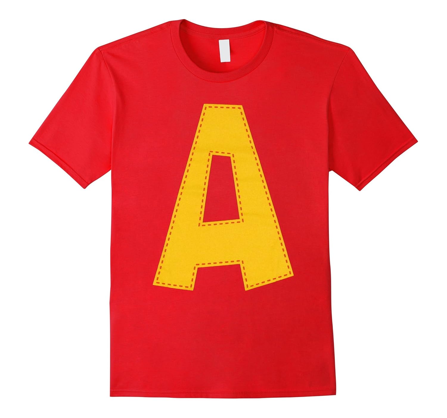 Cute Stitched Letter A T-shirt | Halloween Matching Costume-ANZ