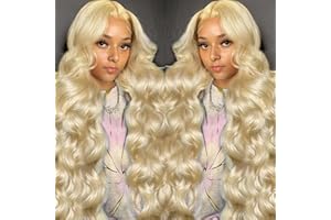 Cypha 26 Inch 613 Blonde Lace Front Wig Human Hair 180% Density HD Transparent 13X4 Body Wave Lace Front wigs Human Hair Pre Plucked Glueless Lace Frontal Wigs Human Hair