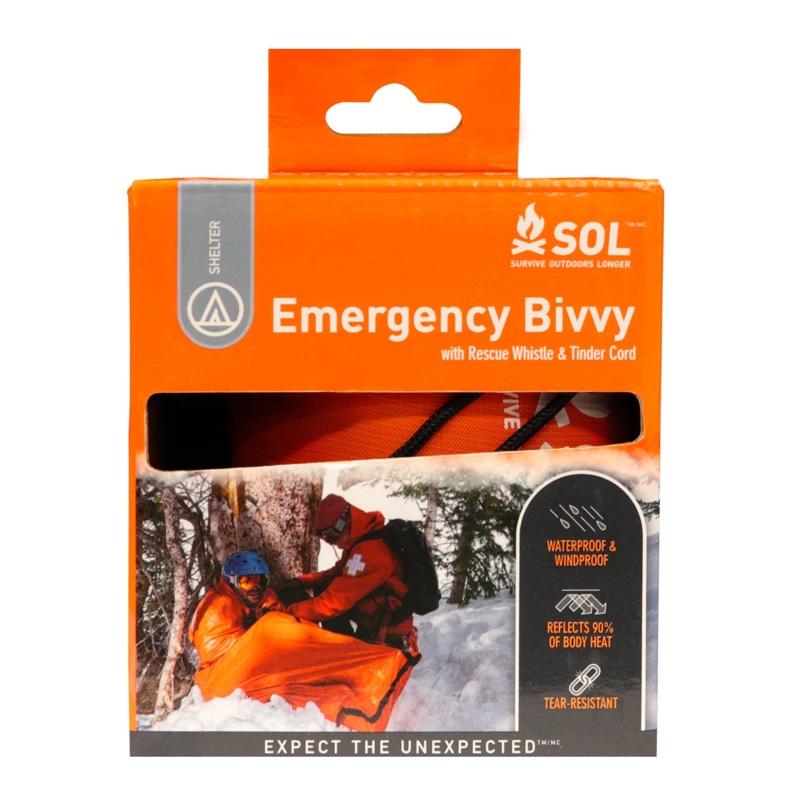 Survive Outdoor Longer Emergency Bivvy Bag Adult Unisex, Orange, Standard