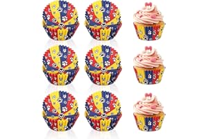300pcs Dog Paw Cupcake Liners, Cute Paw Cupcake Wrappers Baking Cups Muffin Holder Puppy Cartoon Theme Birthday Party Supplie
