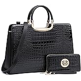 Womens Handbag Top Handle Shoulder Bag Tote Satchel Purse Work Bag with Matching Wallet