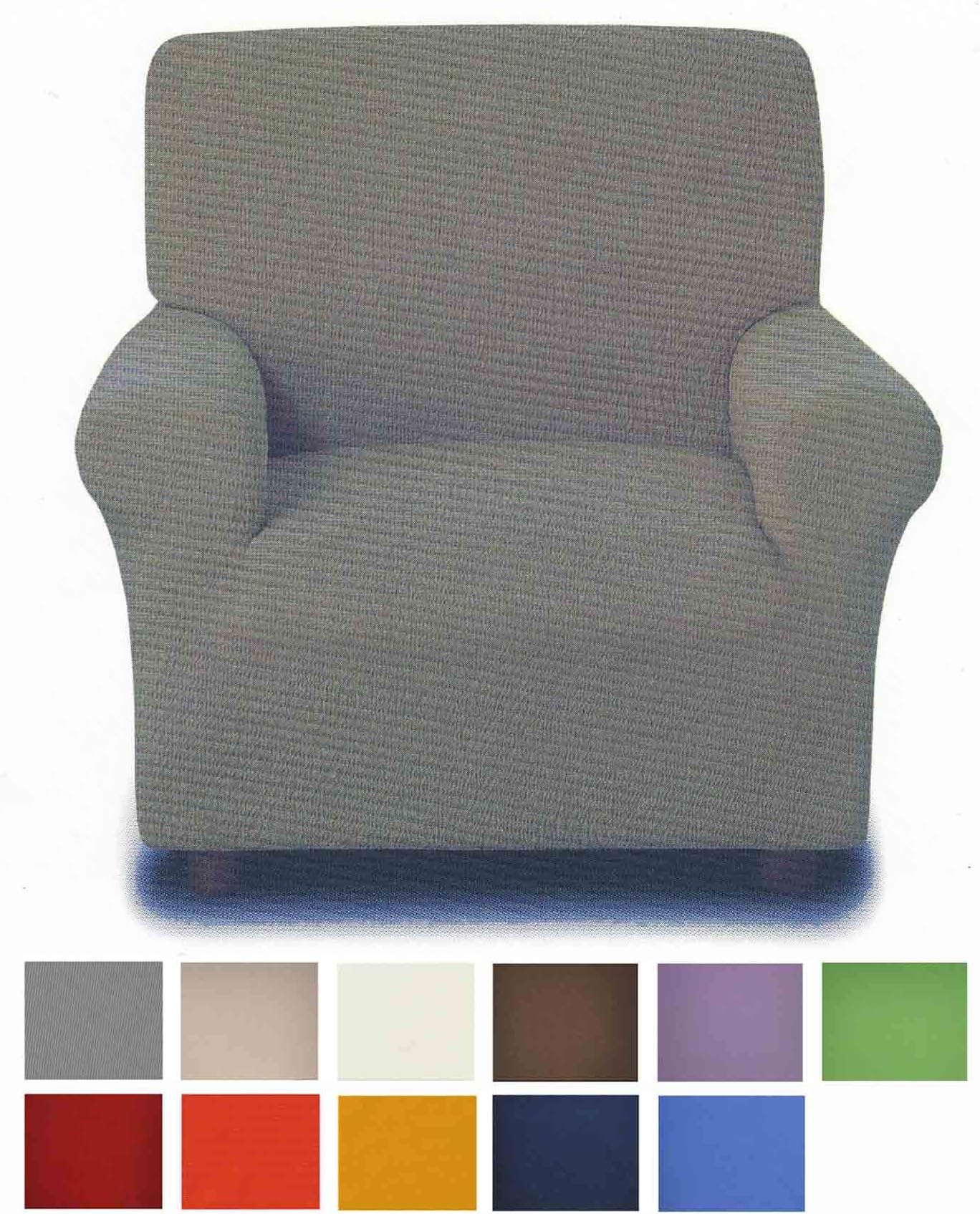 Casatessile Stain-resistant: 1-seater armchair cover from 75 to 110 cm - GRIGIO