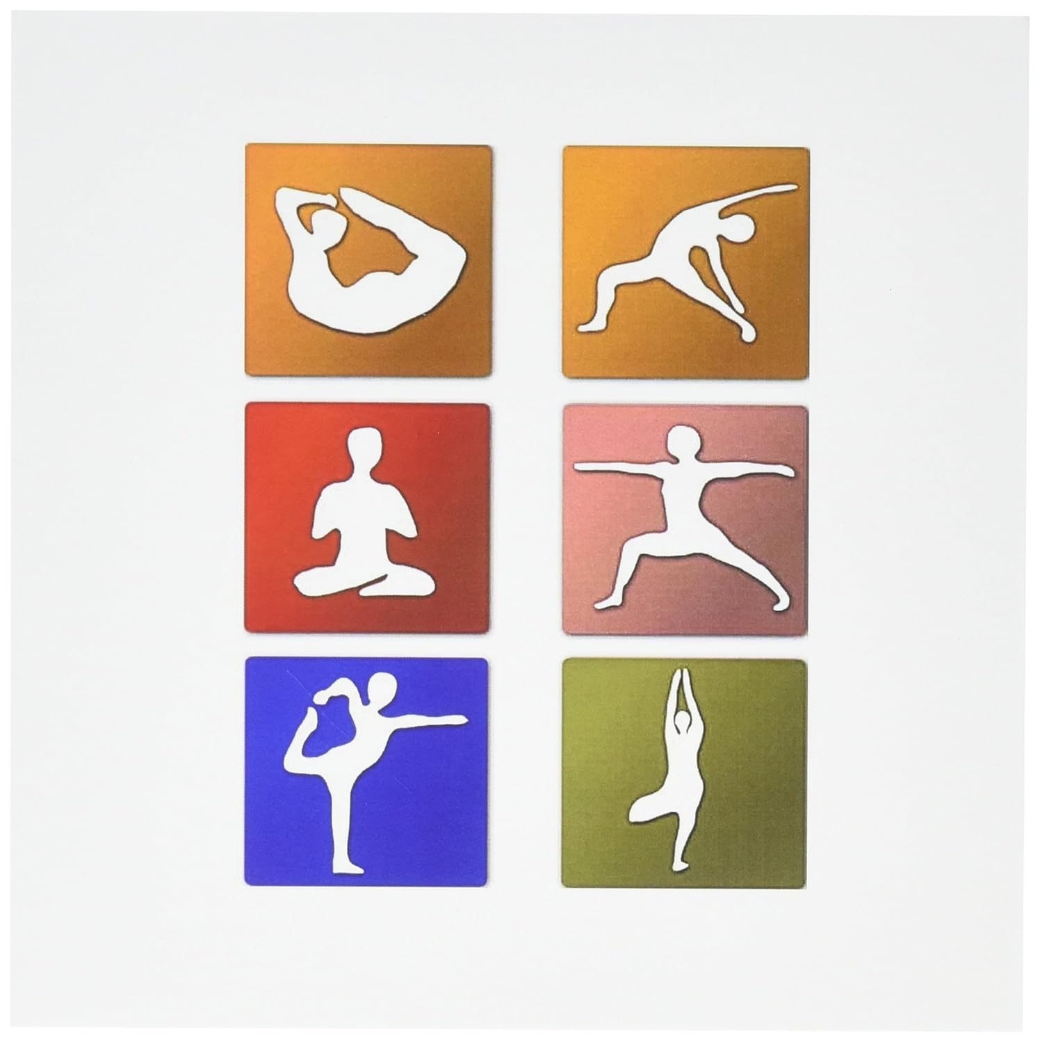... Greeting 3dRose Amazon.com Collage - : Yoga Position Cards