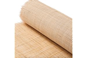 LABACRAFT 24" Width Square Rattan Cane Webbing Roll 3 Feet Fine Radio Net Mesh Pre Woven Open for Caning Projects Rattan Fabric Furniture Woven Rattan Sheet Crafts Chair Caning Supplies Wicker (3 Feet)