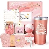 Retirement Gifts for Woman, Happy Best Retirement Gifts for Women Coworker, Teacher, Nurse, Friends, Mom, Retirees, Funny Cool 20oz Tumbler Retirements Gift Basket for Coworkers Office & Family