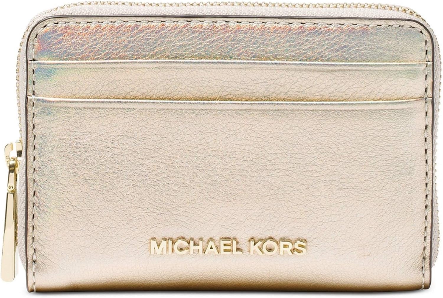 Michael Michael Kors Classic Leather Card Case Pale Gold At Amazon