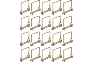 AuInn 3/8 Inch x 2-1/4 Inch Shaft Lock Pin Wire Lock Pin Tractor Hitch Pin Assortment Kit (20)