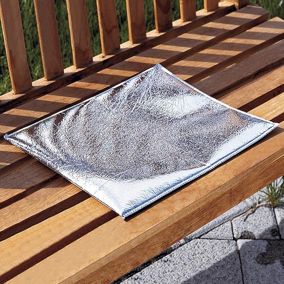 VIVADOMO Thermo-KissenWarmhaltekissen faltbares Sitzkissen Picknickkissen Gartenkissen Bodenkissen aluminium