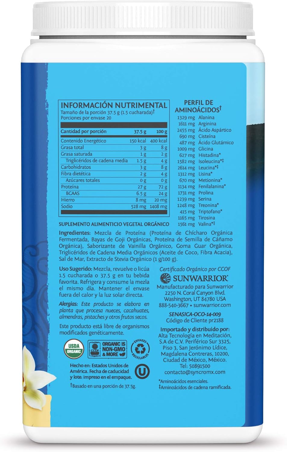 Sunwarrior Warrior Blend Vanilla 750g, 750 g (Pack of 1) - Image 3