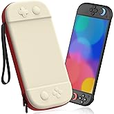 STARTRC GAMES Slim Carrying Case for Nintendo Switch 2 2025, Hard Shell Travel Case with 12 Game Card Slots, Portable Carry Bag for Switch 2 Console White & Red