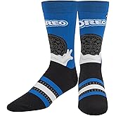 Odd Sox, Oreo Cookies Socks, Fun Novelty Men's Crew, Crazy Graphic Print, Large