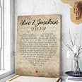 Personalized Custom Name Date First Dance Wedding Anniversary Song Lyrics Canvas Prints Wall Art Birthday Christmas Engagemen