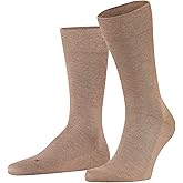 FALKE Men's Sensitive London Socks, Wide Top, Skin-Friendly, Great for Diabetics, Breathable, Sustainable Cotton, Brown (Nutmeg Mel 5410) - Sustainable, 12.5-15, 1 Pair