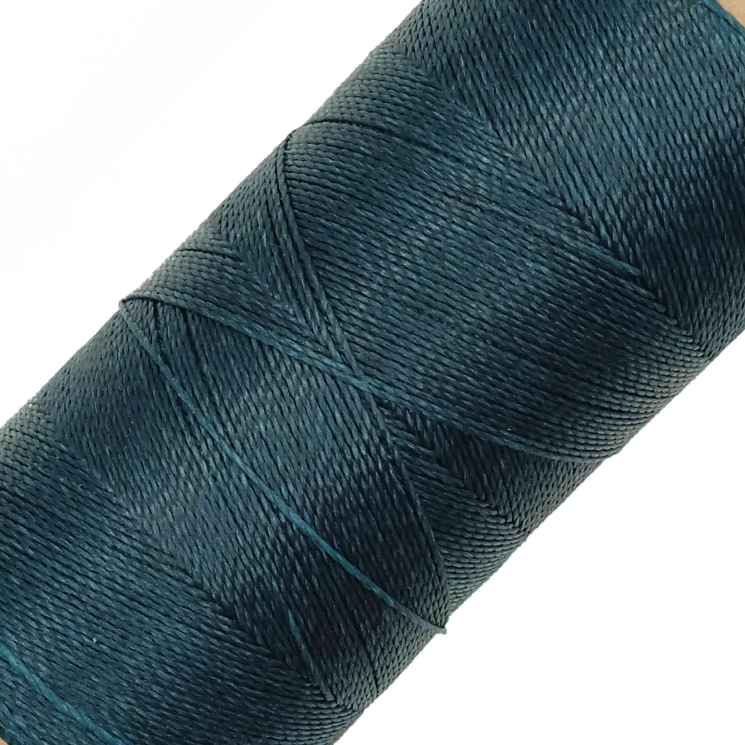 LINHASITA Waxed Thread 100gr / 360 Metres 0.5 mm Thick Polyester Macrame 30 Colours - Green Bottle