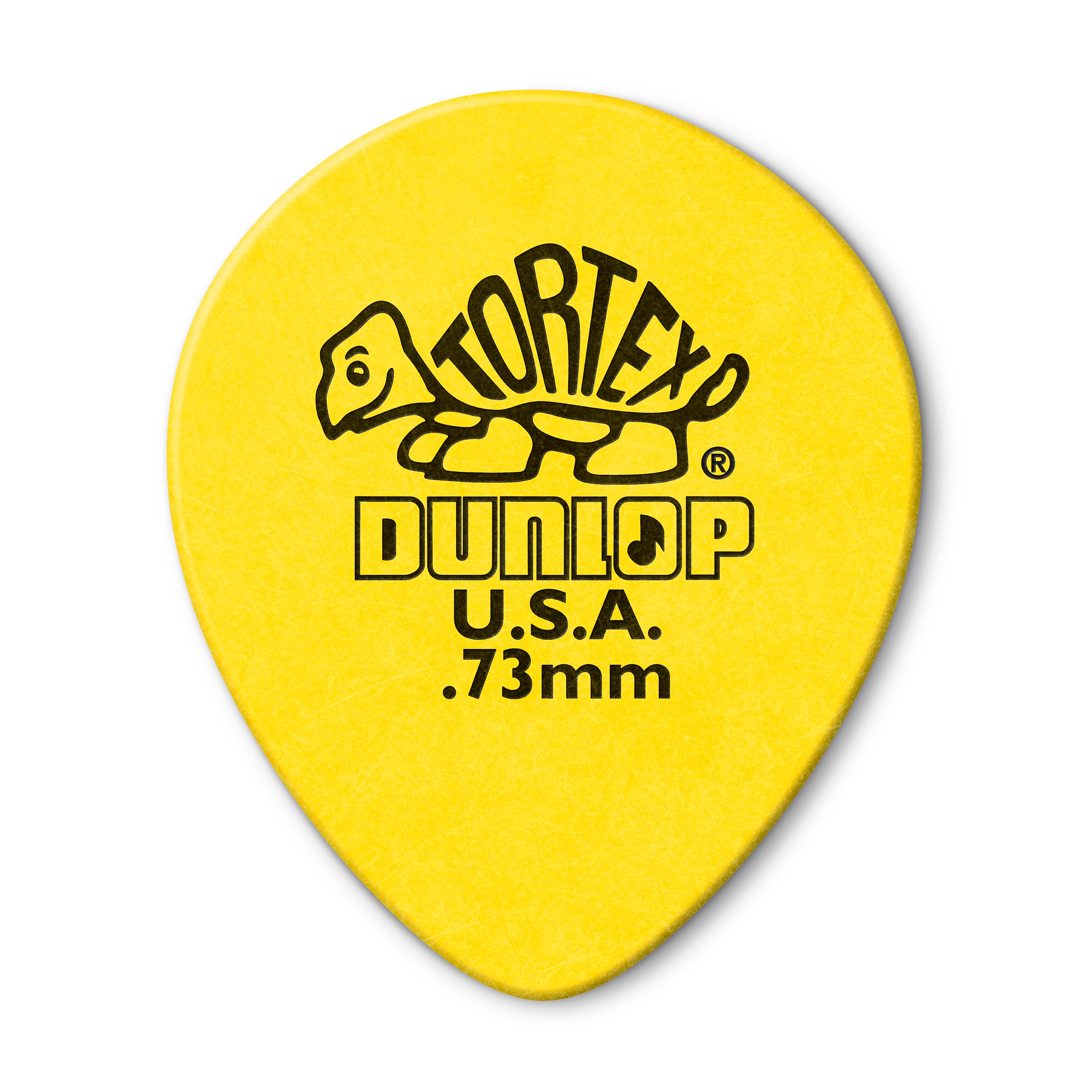 Dunlop 413 Tortex Tear Drop Guitar Pick 0.73 mm Yellow Pack of 72