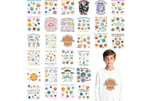 Rngmsi Dtf Transfers Ready to Press - 30 Pcs Autism Awareness Iron on Stickers, Neurodiverse Universe Iron on Patches for T-S
