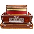 WORLD'S BEST! BINA PRO-GRADE INDIAN PORTABLE 9 SCALE CHANGER TEAK HARMONIUM + FLIGHT CASE