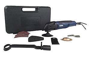 FERM Power Tools OTM1005 Ferm Oscillating Multitool Kit - 2.3A -16 Accessories - Led-Light - Dust Extractor - Storage Case,