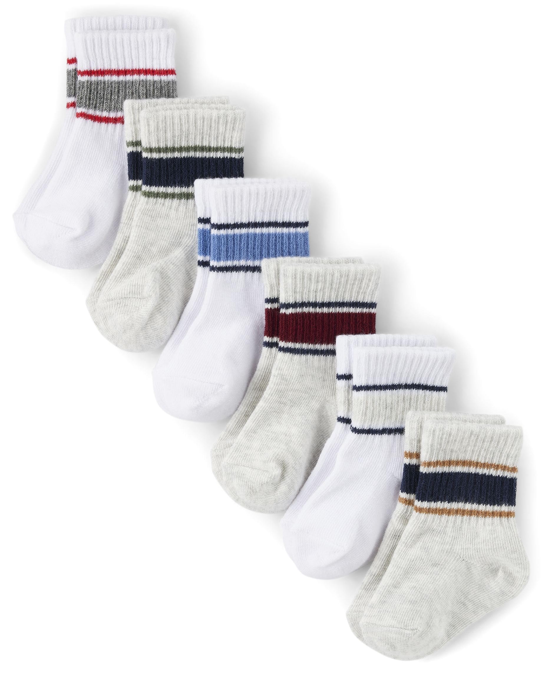 Photo 1 of The Children's Place,Baby Boys,and Newborn Midi Socks Variety Pack,Sports 6-Pack,0 Months,6 Months