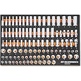 GEARWRENCH 104 Piece 3/8” Drive Master Metric Socket Set in Foam Storage Tray - GWMSSKT38MM