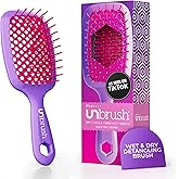 FHI Heat UNbrush Detangling Brush for Pain-Free Brushing on All Wet or Dry Hair Types — Durable DuoFlex Anti-Static Bristles, Lightweight Handle, Vented Hair Brush