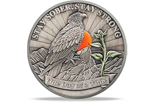 DEDECOML Hope Eagle Sobriety Coin Celebrating Recovery and Personal Growth with AA HA Chips and Medallions for Alcoholics Anonymous Ideal Sobriety Gifts for Women and Men