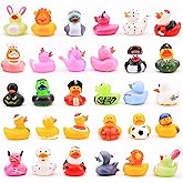 Rubber Duck Toy Assortment - Jeep Ducks for Ducking - Duckies for Kids - 10 Pcs Ducky Playset Bath Toys - Rubber Ducks for Beach Pool - Goody Bag Stuffers Classroom Prizes - Easter Gifts for Kids
