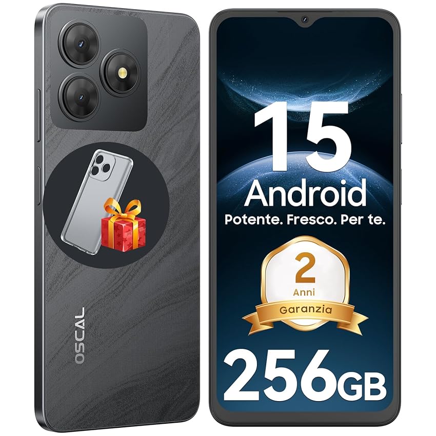 OSCAL FLAT 2 Smartphone 2025 Android 15 Gemini AI, 12GB RAM+256GB ROM/2TB