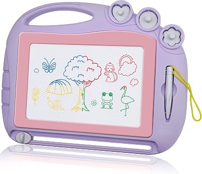 AiTuiTui Magnetic Drawing Board Travel Size 11x8.3 in Kids Doodle Pad