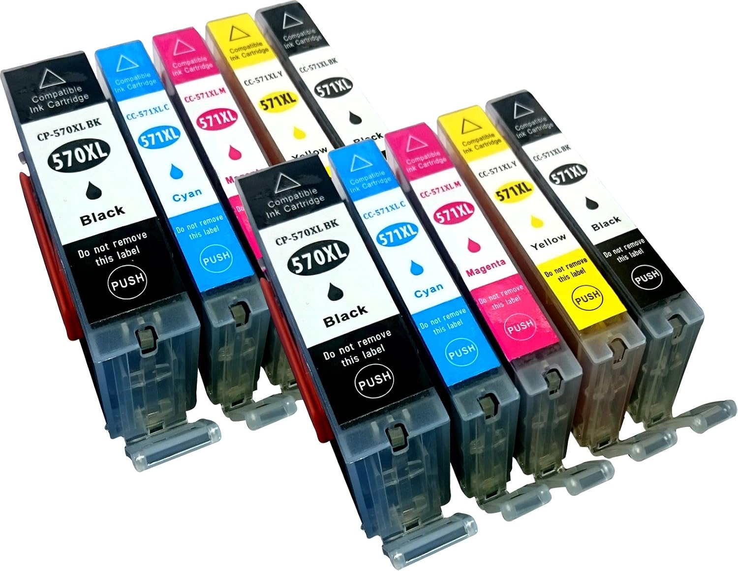 YouPrint 10 Compatible Printer Cartridges for Canon Pixma MG5750, MG5751, MG6850, MG7750, MG5750, MG5751, MG5752, MG5753