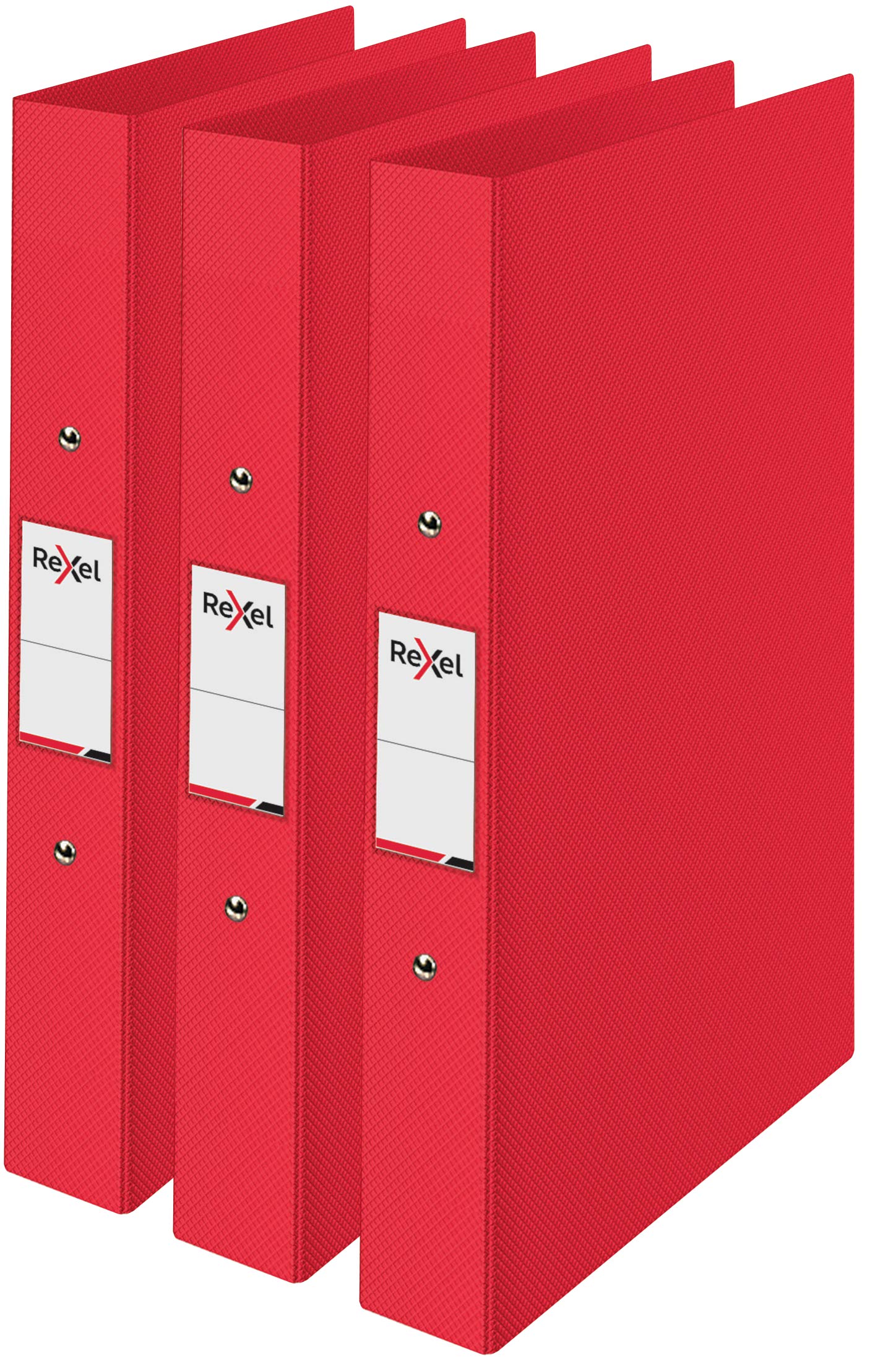 Rexel Choices, A4 Ring Binder, 25 mm Spine, 190 Sheet Capacity, File Folder, Document Organisation, Red, Pack of 3, 2115730