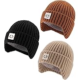 FURTALK Baby Beanie Winter Warm Hats Fleece Lined with Earflap Cute Knit Boys Girls Infant Toddler Kids Hat