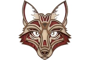 Wolf Wooden Fridge Magnet with NFC Functionality - WiFi Sharing for Airbnb and House Warming Gift