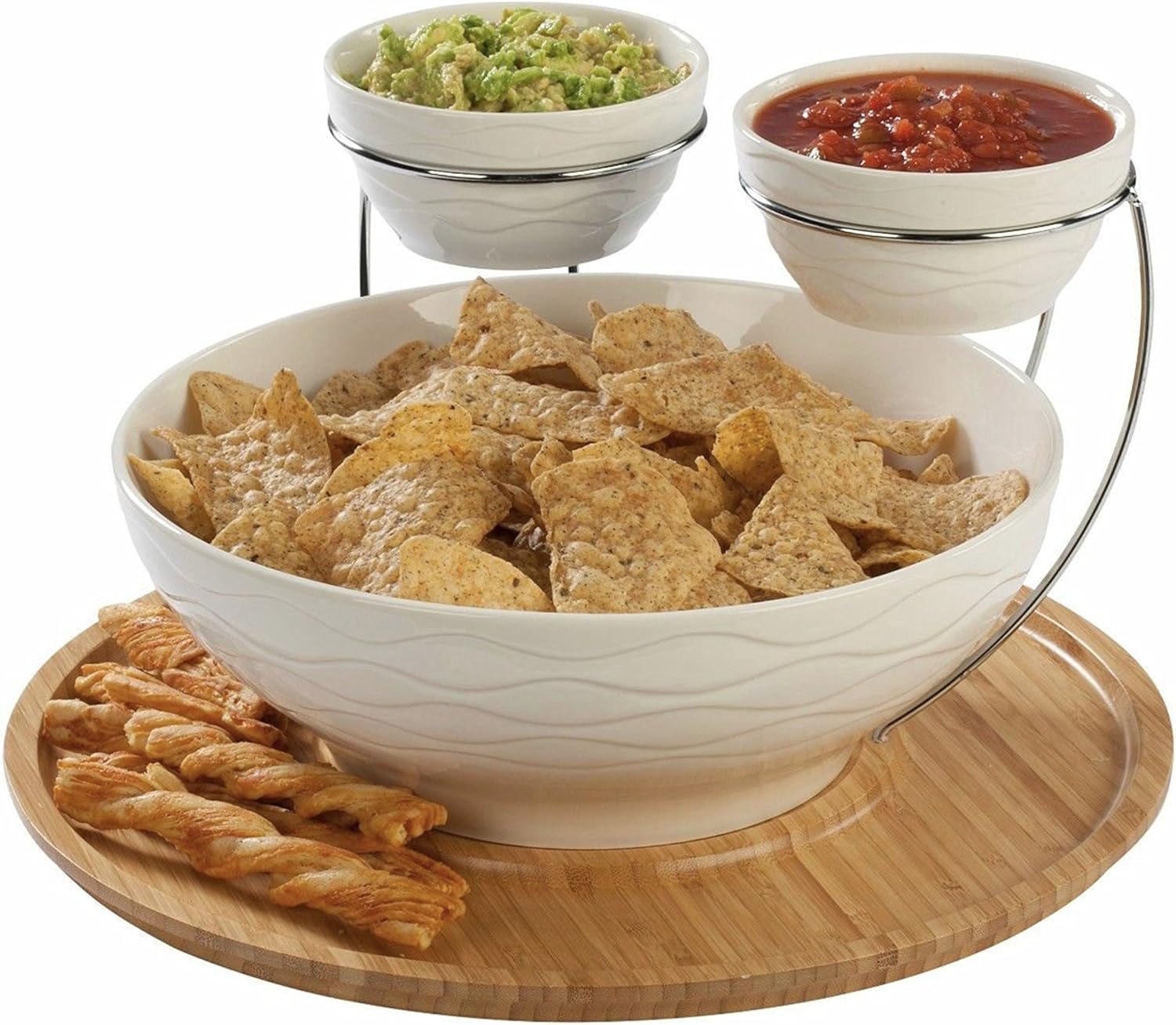 CreativeWare Ceramic Chip & Dip Serving Platter Set Amazon.co.uk