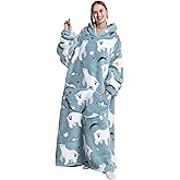 ZXIMU Blanket Hoodie Long,Extra Long Wearable Blanket Oversized Hoodie Blanket Hoodies for Women Snuggle Blankets for Women